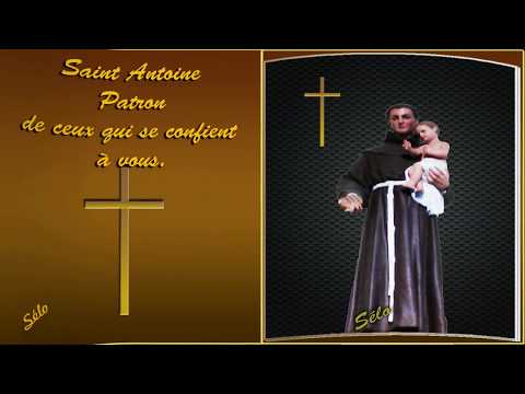 Prière "Saint Antoine Patron de ceux qui se confient à vous". Livret de Prière Sonore. Sélo...