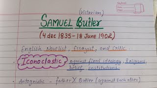 Samuel Butler Important Works & Points | UGC NET English Literature | Master Cadre