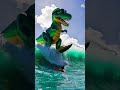 AI Surfing Dinosaur