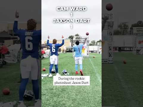 Jaxon Dart is more accurate than Cam Ward! #shorts #nfl #giants #titans