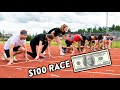 100 Meter Dash Vs Subscribers Winner Gets 100 Cash