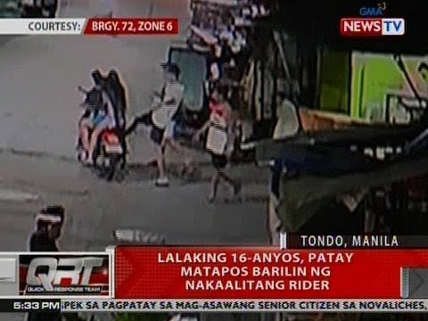 QRT: Lalaking 16-anyos, patay matapos barilin ng nakaalitang rider sa Tondo