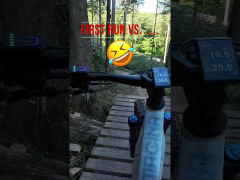 Ich spring da jetzt runter #mtb #ebikefail #flowtrail