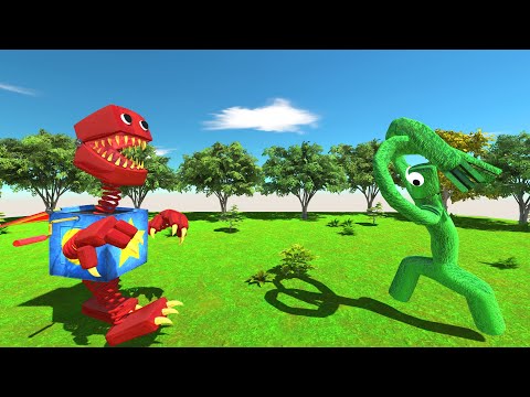 Who Will Win? Rainbow Friends Green Fight Boxy Boo - Animal Revolt Battle Simulator