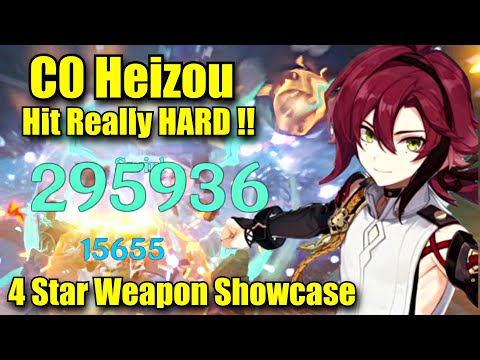 C0 Heizou is AMAZING !! 4 Star Weapon Showcase | He hit REALLY HARD !!
