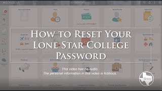 Reset Your Lone Star College Password