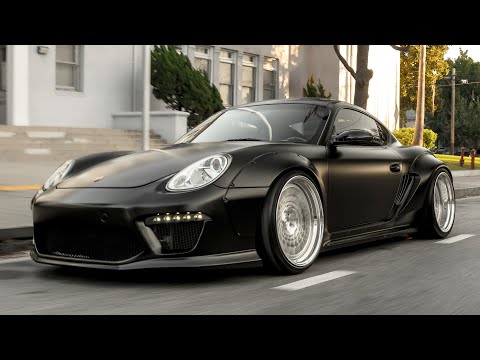 Widebody Porsche Cayman, BURNT LAMBORGHINI SVJ.