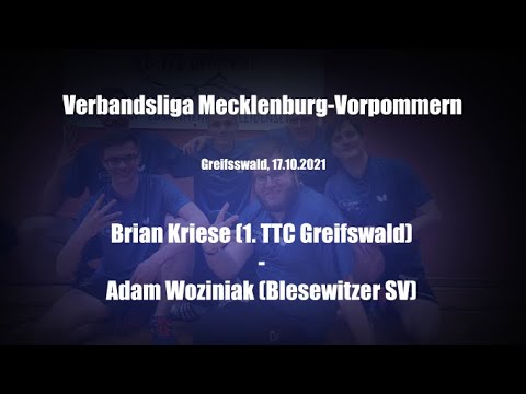 1. TTC Greifswald - Blesewitzer SV (VL 21/22): B. Kriese - A. Woziniak