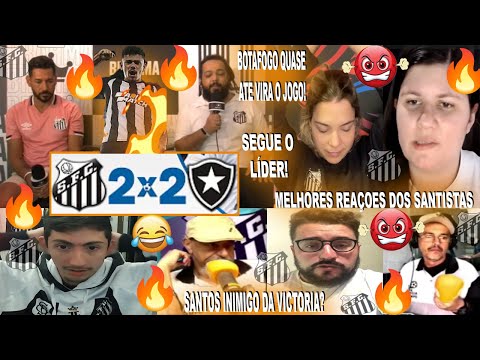 MELHORES REAÇÕES DOS SANTISTAS AO SANTOS 2X2 BOTAFOGO COM EMPATE INACREDITÁVEL! FOGAO CAMPEAO?