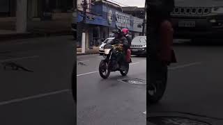 Vídeo mostra homem parando trânsito para lagarto atravessar avenida em Santos.