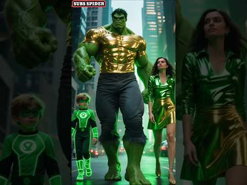 Hulk And Spiderman With Thier Family Costum Gold #marveltoys #spideman