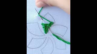 Flowers embroidery designs tutorial, double chain stitch tutorial, hand embroidery designs