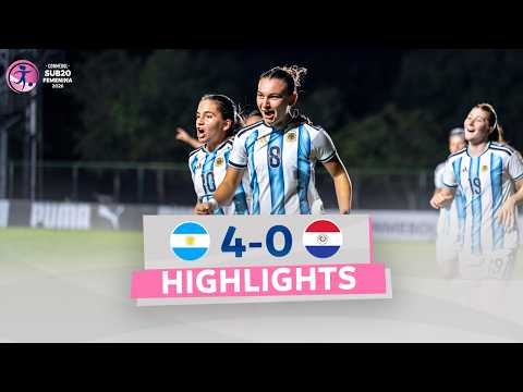 ARGENTINA vs. PARAGUAY [4-0] | RESUMEN | CONMEBOL SUB20 FEMENINA 2026 | FASE FINAL