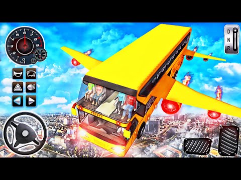 Flying Bus Driving 3D - Real Air Coach Driver Simulator 2020 - Best Android GamePlay
