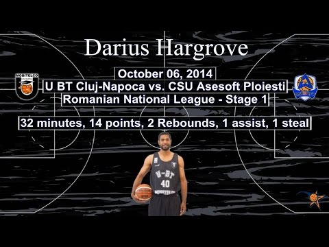 Darius Hargrove - U BT Cluj-Napoca vs Asesoft Ploiesti 06 Oct 2014