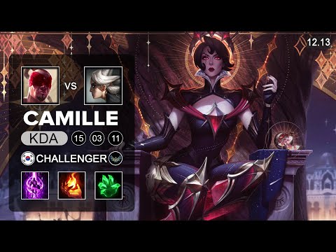 Camille vs Lee Sin Top - KR Challenger - Patch 12.13 Season 12