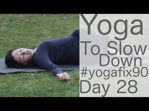 20 Minute Full Body Yoga Stretch (Slow Down) Day 28 YogaFix90 | Fightmaster Yoga Videos