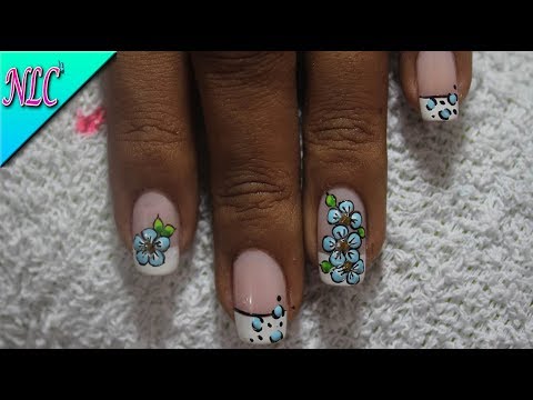 DECORACIÓN DE UÑAS FLORES Y FRANCÉS♥ – FLOWERS NAIL ART – FRENCH NAIL ART- COMO HACER FLORES- NLC