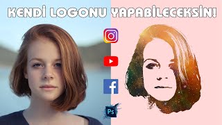 İnstagram Youtube Ve Facebook İçin Yüz Logo Nasıl Yapılır? Face Logo Design 14. Photoshop Ders