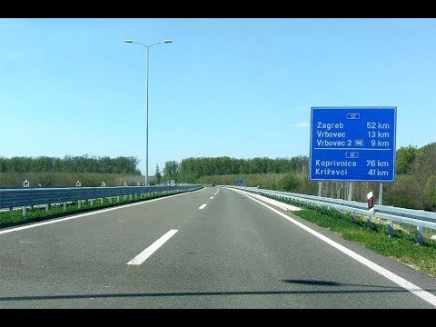 Vožnja novom dionicom brze ceste prema Zagrebu...