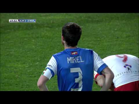 Gol de Verza (3-2) en el UD Almería - Real Sociedad - HD