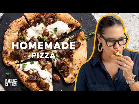 FOUR-cheese mushroom pizza...my oven hack & my best pizza dough recipe | Marion’s Kitchen