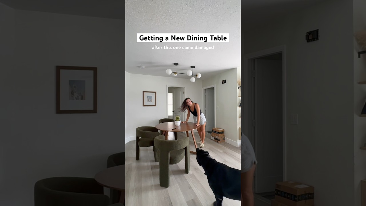 Getting a New Dining Table after the last one came damaged #homedecor #homeprojects #diningtable