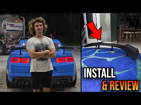 INSTALLING A ZL1 1LE WING ON MY LT1 CAMARO + TRYING A RACING SIM! (LOOKS ABSOLUTELY INSANE) #ZL1