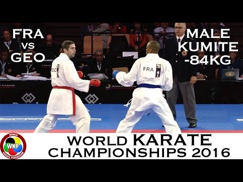 BRONZE. Male Kumite -84kg. GRILLON (FRA) vs ARKANIA (GEO). 2016 World Karate Championships