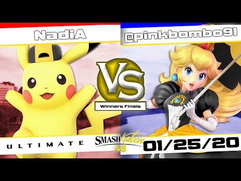 NadiA (Pikachu) vs. @pinkbombo91 (Peach, Daisy) - Winners Finals - Smashkatoon 48