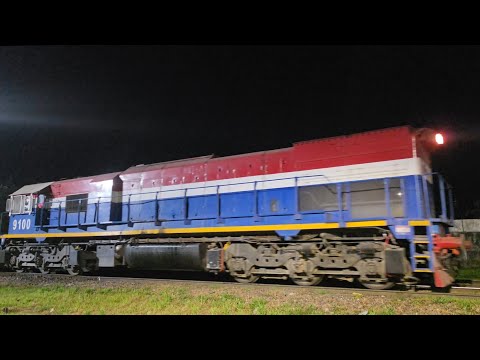 [4K] Tren cargado de NCA con la EMD GT-22CW 9100 pasando por Marcos Juárez!!!!!!