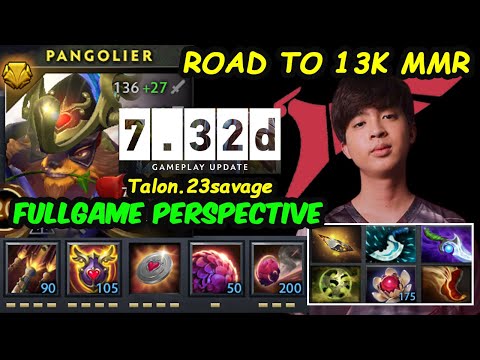 Talon 23savage Pangolier MIDLANE Road to 13K MMR vs Watson Dota 2 Perspective FULLGAME 7.32D