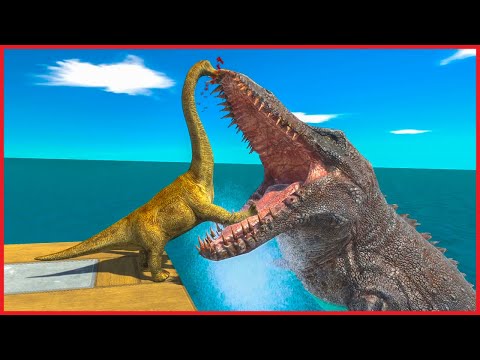 EPIC FEEDING The GIANT MOSASAURUS - Animal Revolt Battle Simulator