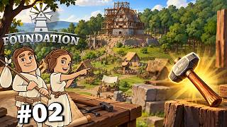 Wir errichten ein Herrenhaus im Aufbauspiel Foundation | Deutsch #02