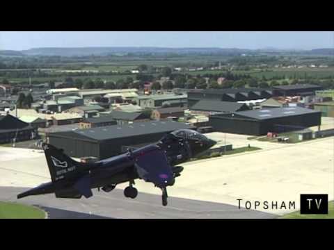 The Royal Navy Sea Harrier. Air to air of a display routine.