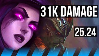 MORGANA vs YASUO (MID) | Summon Aery, 5k gold comeback, 31K damage | NA Master | 25.24