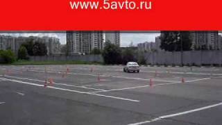Exam driving http://www.bakero.ru The girl tries to pass the exam on the circuit (training ground) in the department on the Warsaw highway. Exam on the rights, rules of the road online, autoinstrument video, driving school video, online
