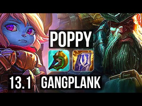 POPPY vs GANGPLANK (TOP) | 10/0/5, Legendary, 500+ games | EUW Master | 13.1