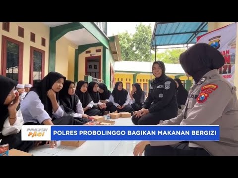 POLRES PROBOLINGGO BAGIKAN MAKAN SEHAT BERGIZI DI MI NURUD DZALAM