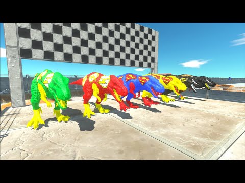 Superman & Flash & Batman Superhero Hunting found Jurassic world evolution - Dinosaurs Race Champion
