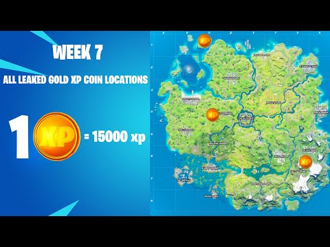 All Leaked Gold Xp Coin Locations Week 7! Fortnite Week 7 Xp Coins - Fortnite Chapter 2 Season 3