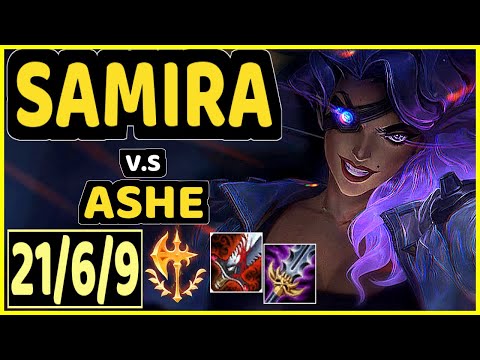 JAVAAA (SAMIRA) vs ASHE - 21/6/9 KDA BOTTOM ADC GAMEPLAY - EUW Ranked GRANDMASTER