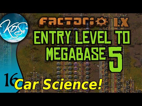 Factorio 1.X Entry Level to Megabase 5 - 16 - BLUE CIRCUITS & CAR SCIENCE! - Guide, Tutorial