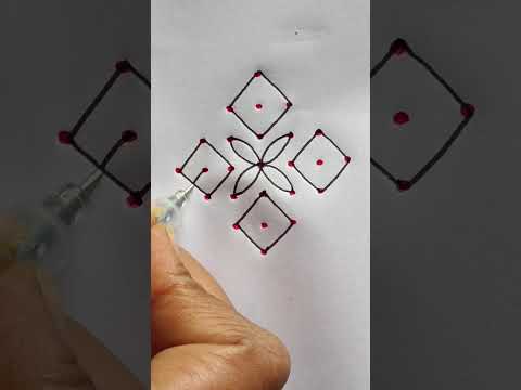 7×1 dots latest rangoli | easy kolam | #dialyrangoli #muggulu#kolam #rangolidesigns #fridaykolam