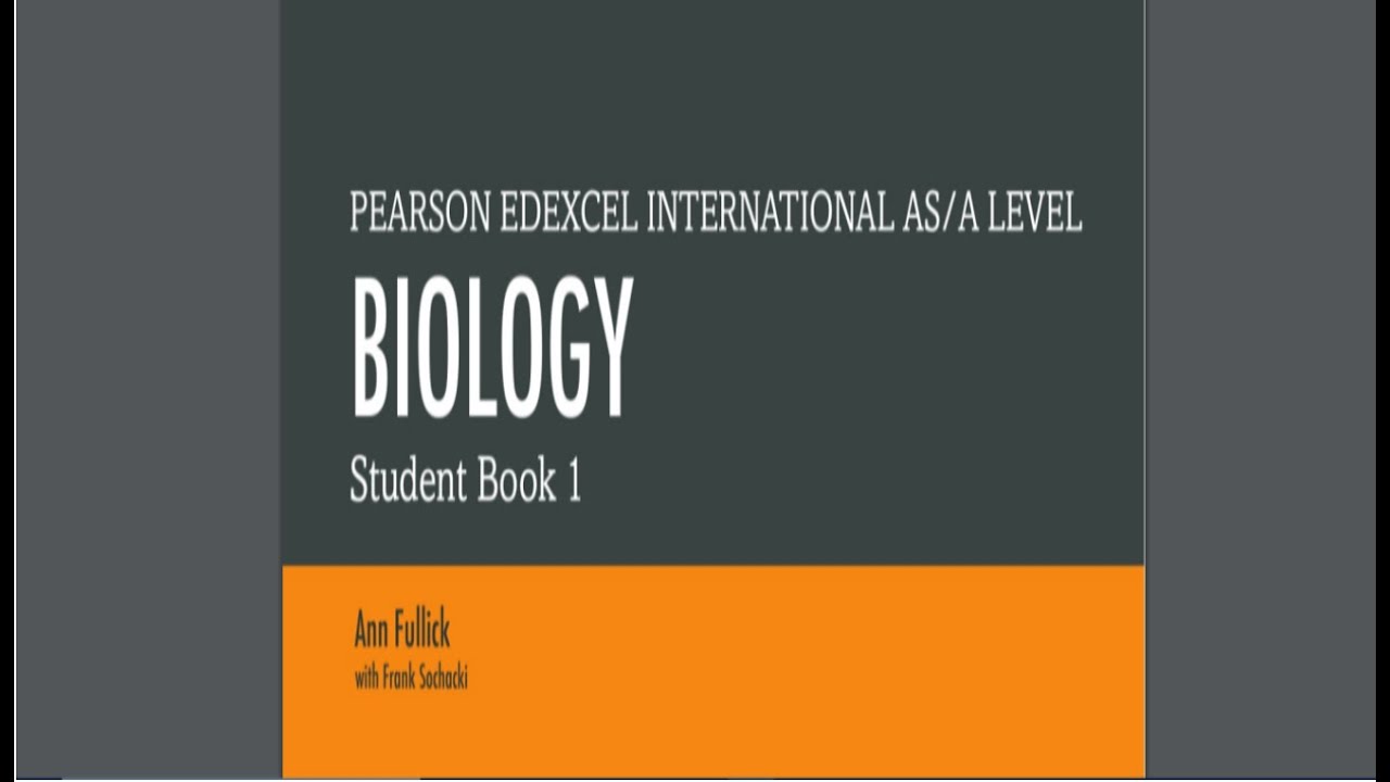 Biology IAL Student Book 1 PDF l WITH ANSWER SCHEME