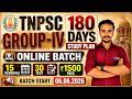 2026 TNPSC GROUP IV 180 DAYS STUDY PLAN ONLINE BATCH FULL DETAILS BATCH START 06 06 2026