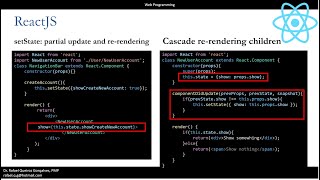 Download the video "ReactJS - Updating components based on state change - setStatus() and componentDidUpdate()"