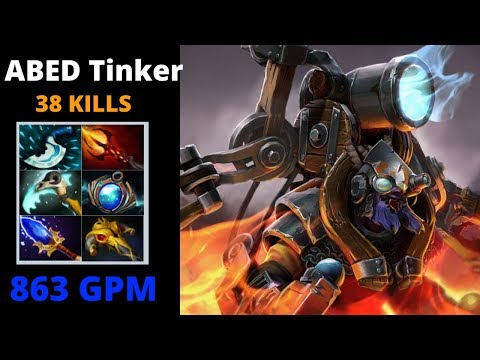 Abed Tinker fast hand 38 Kills (8 mins BOT) Full Gameplay Dota2 TV
