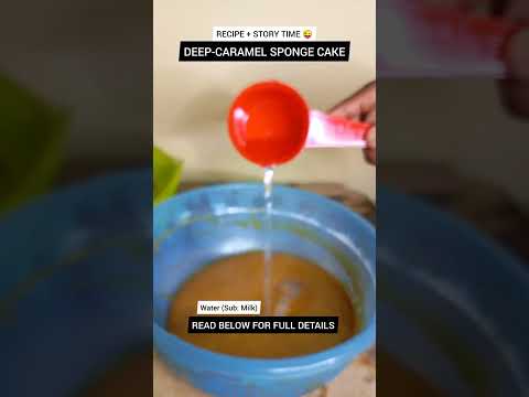 "DEEP-CARAMEL SPONGE CAKE RECIPE" Read below for full info #recipes #recipevideo #cakerecipevideo