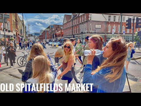 London Walking | East London, Spitalfields Market, Liverpool Street [4K HDR]